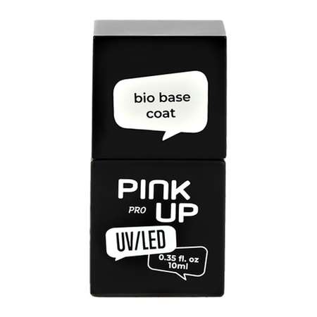 Гель-база для ногтей (UV/LED) Pink Up bio base coat с витаминами 10 мл