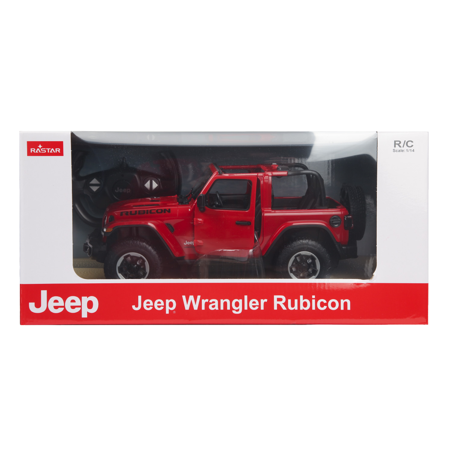 Машина Rastar РУ 1:14 Jeep Wrangler JL Красная 79400