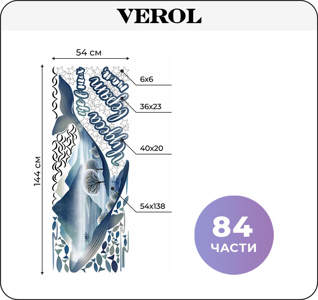 Наклейки интерьерные VEROL Кит - фото 2