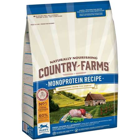 Корм для щенков Country Farms Monoprotein с курицей 2.5кг