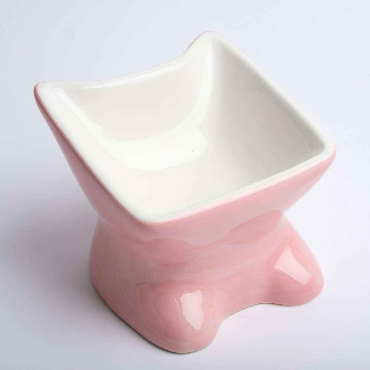 Миска Пижон керамическая «Кити» 150 мл 21х10.5 см розовая - фото 2
