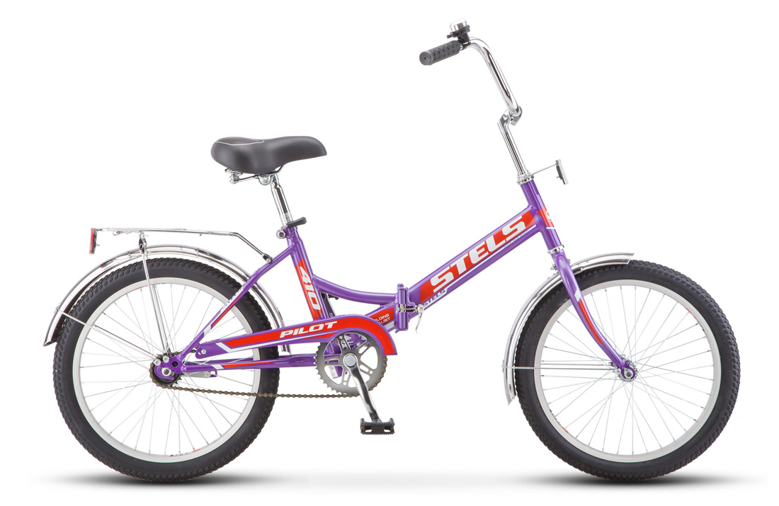 Велосипед STELS Pilot-410 20 Z010 13.5 фиолетовый складной - фото 1