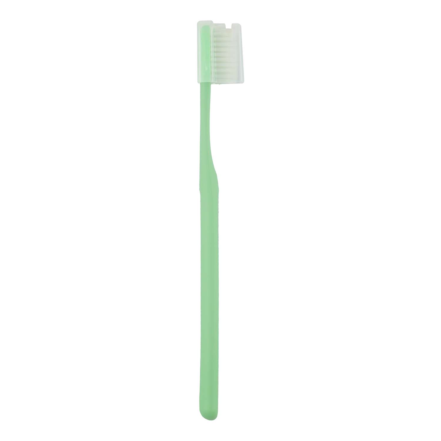 Зубная щетка DENTAL CARE c частицами серебра двойной средней жесткости и мягкой щетиной цвет зеленый селадон - фото 1
