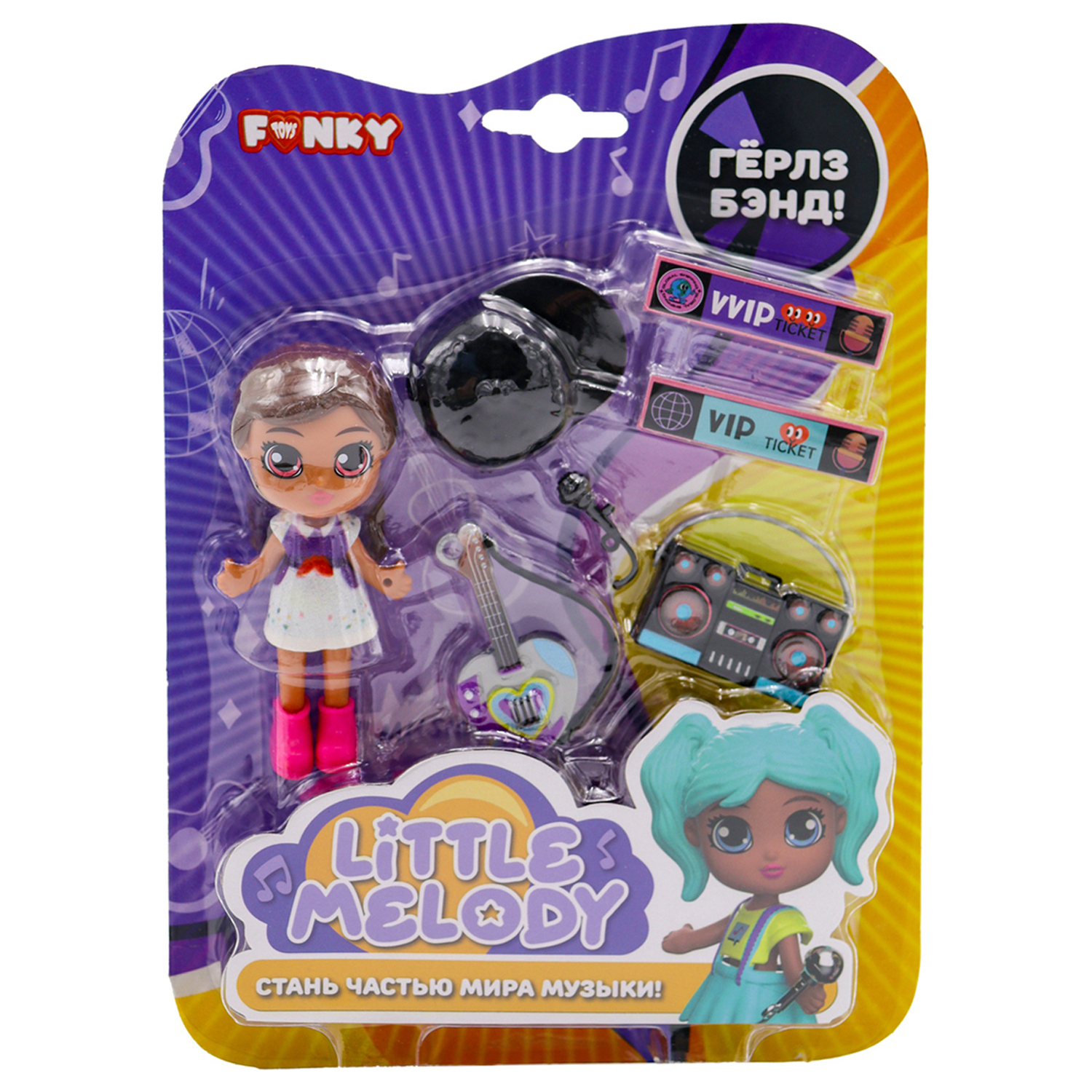 Набор игровой Funky Toys Кукла с музыкальными аксессуарами в ассортименте  FTk0081441 купить по цене 319 ₽ в интернет-магазине Детский мир