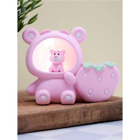 Ночник-подставка iLikeGift Strawberry bear pink