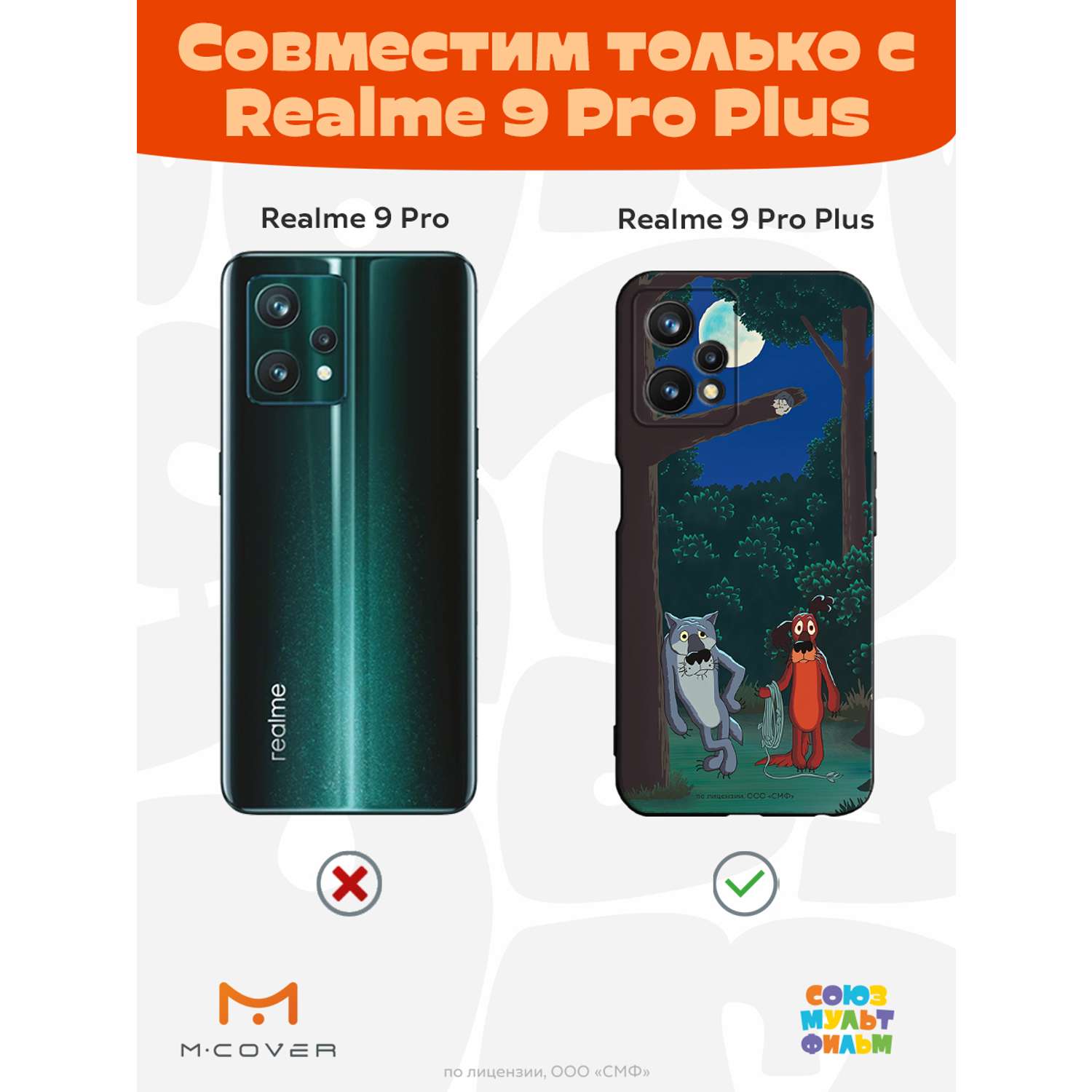 Силиконовый чехол Mcover для смартфона Realme 9 Pro + Союзмультфильм Ты что  по деревьям лазишь? купить по цене 430 ₽ в интернет-магазине Детский мир