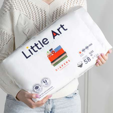 Подгузники Little Art 58 шт. M (6-9 кг)