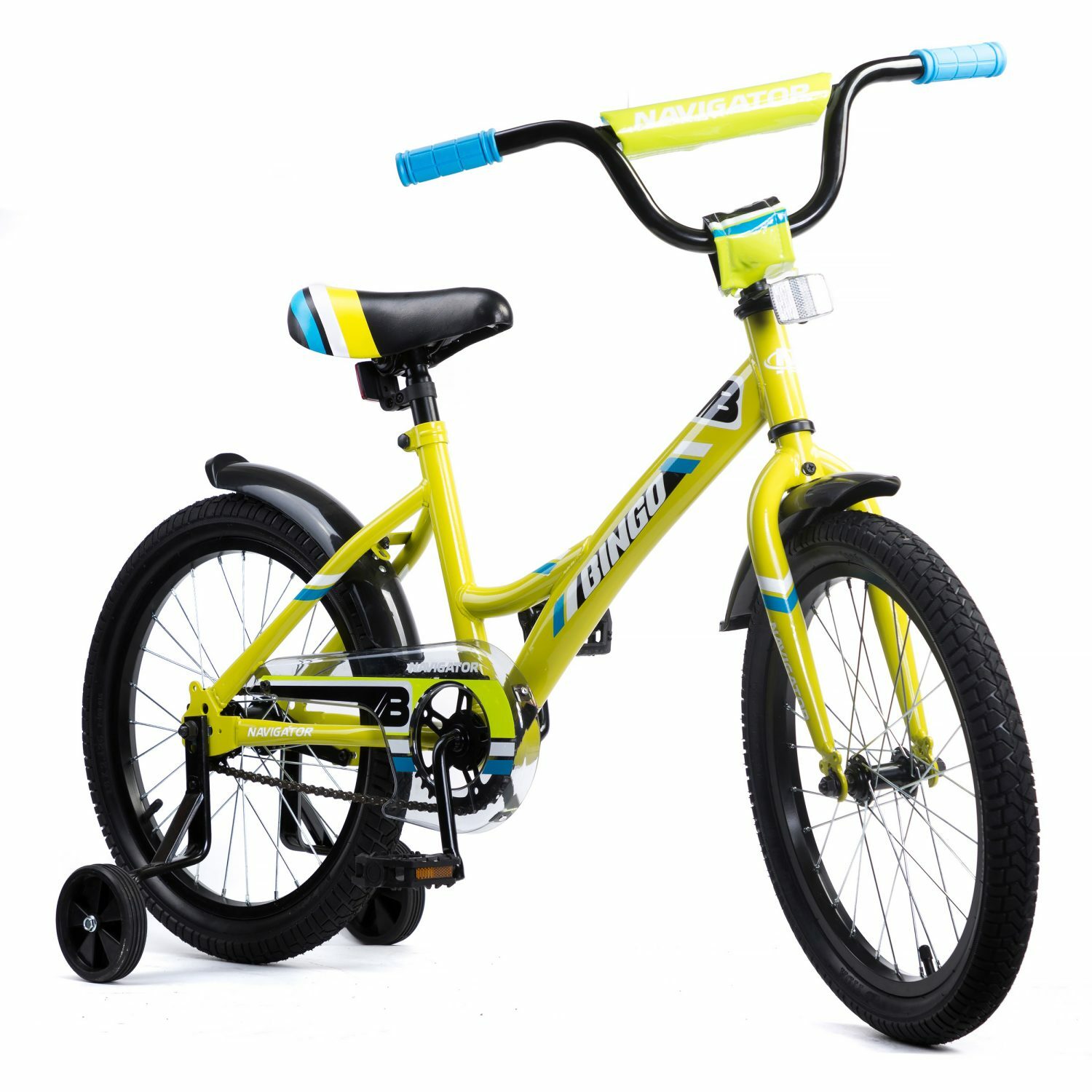 Велосипед детский подростковый Navigator Bingo 18 дюймов четырехколесный двухколесный городской - фото 2