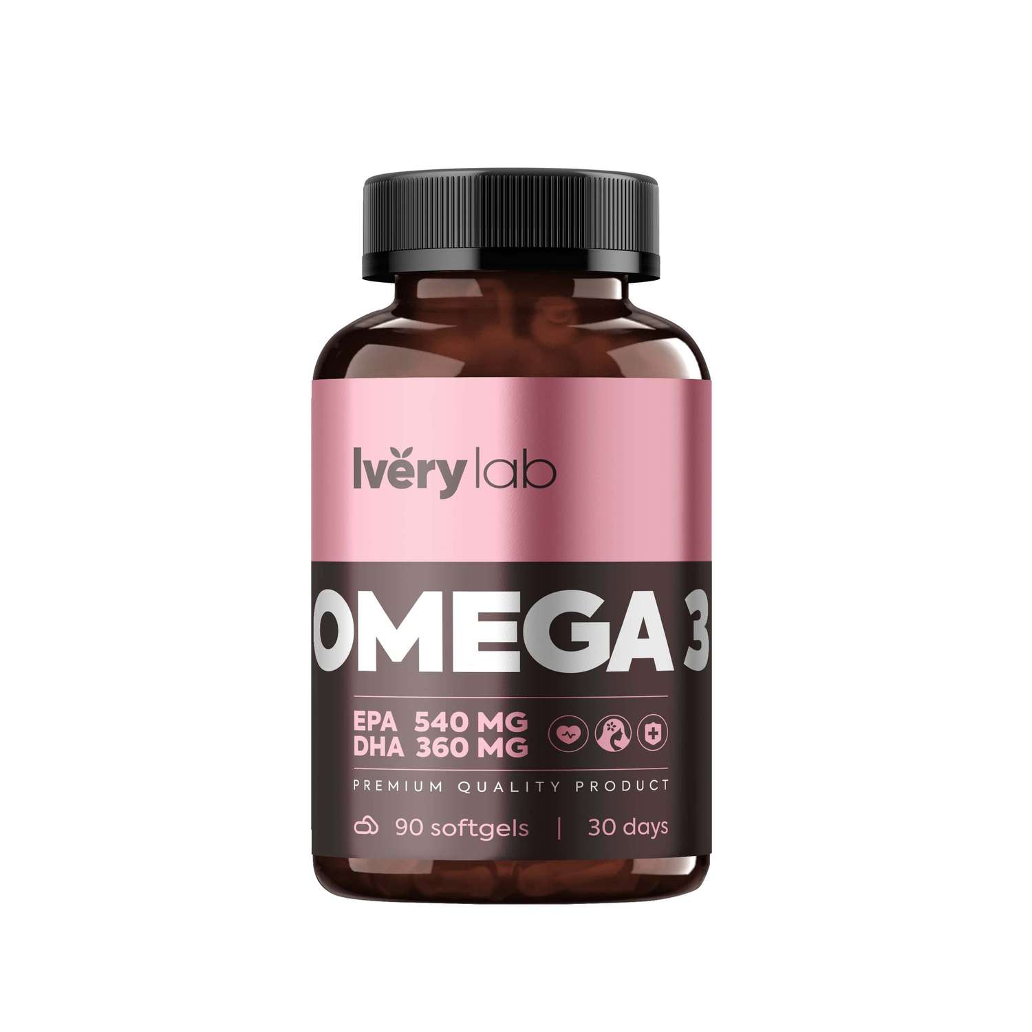 БАД Iverylab Комплекс Омега-3 жирных кислот Omega 3 90 капсул - фото 1