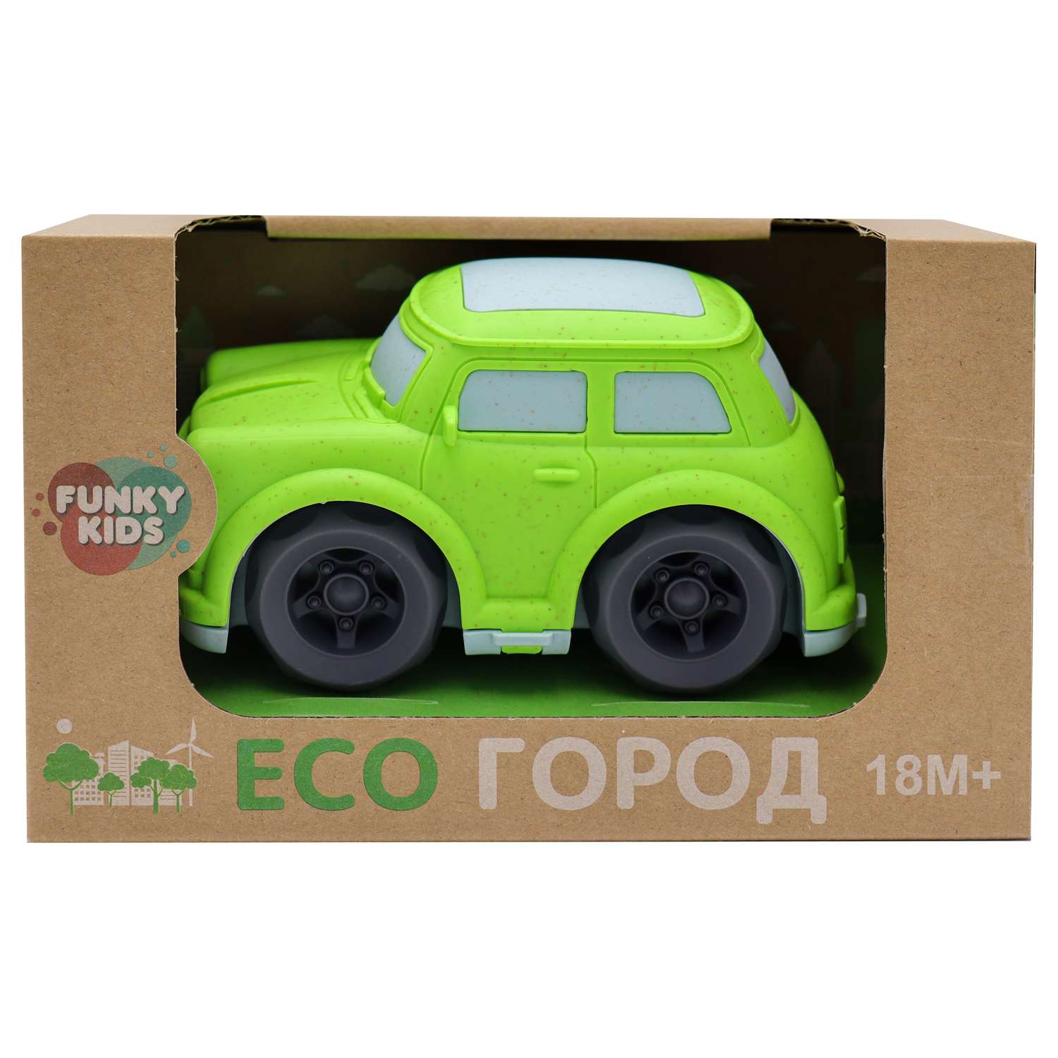Игрушка Funky Toys Эко-машинка Зеленая FT0304318-1 - фото 2