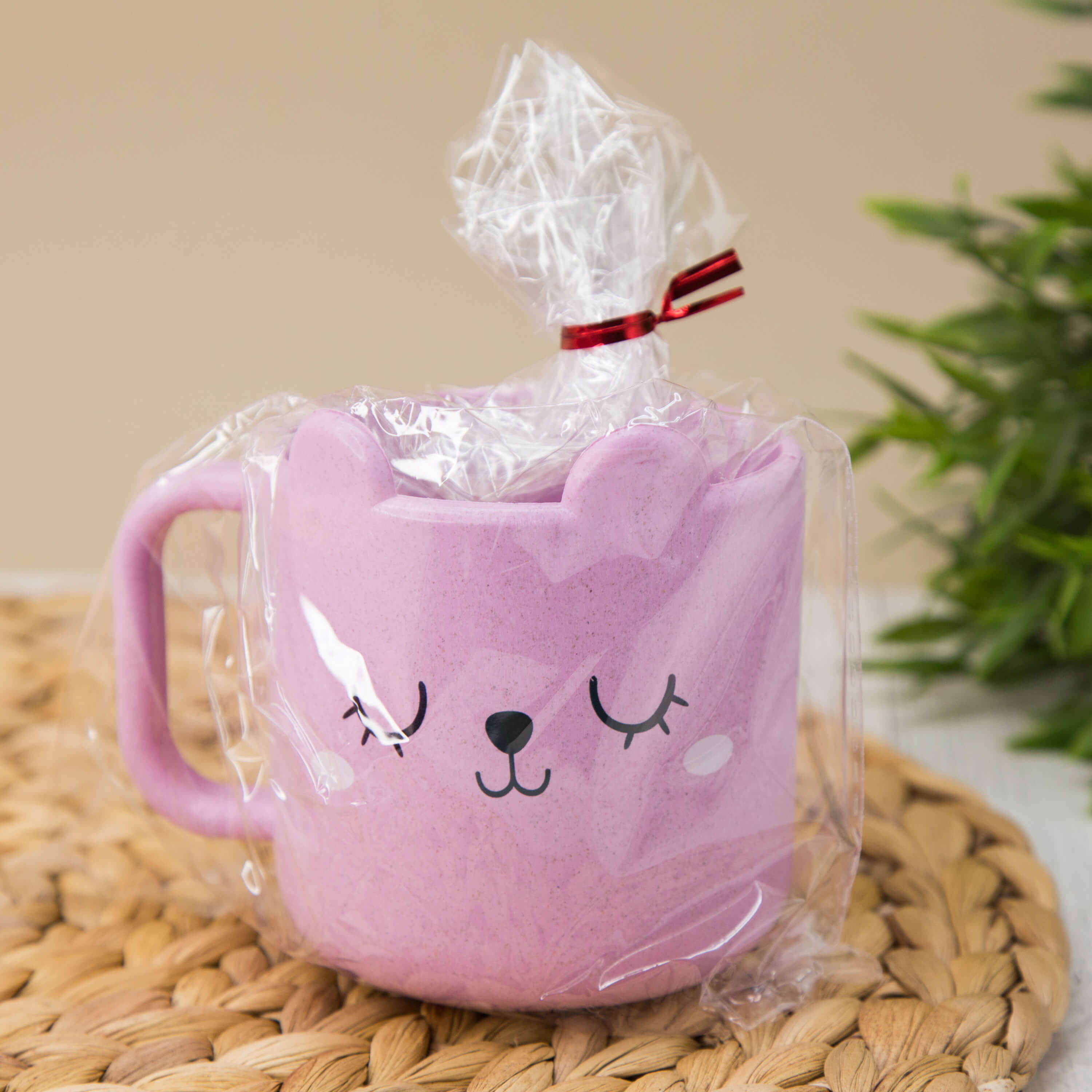 Кружка детская iLikeGift Sleeping cat pink - фото 3