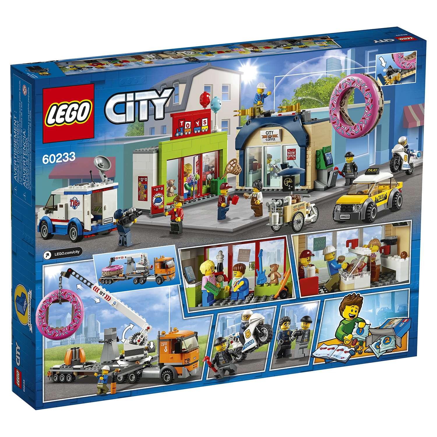 Конструктор LEGO City Town Открытие магазина по продаже пончиков 60233 - фото 3