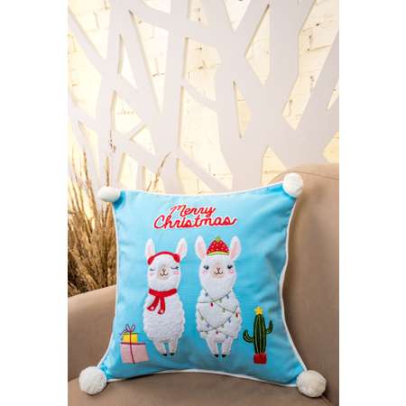 Чехол для подушки Arya Home Collection 45x45 Candies Голубой