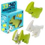 Сборная модель 1TOY 3Dino Magnetic динозавр Паразауролоф зеленый