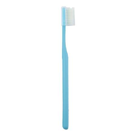 Зубная щетка DENTAL CARE c частицами серебра двойной средней жесткости и мягкой щетиной цвет нежный голубой
