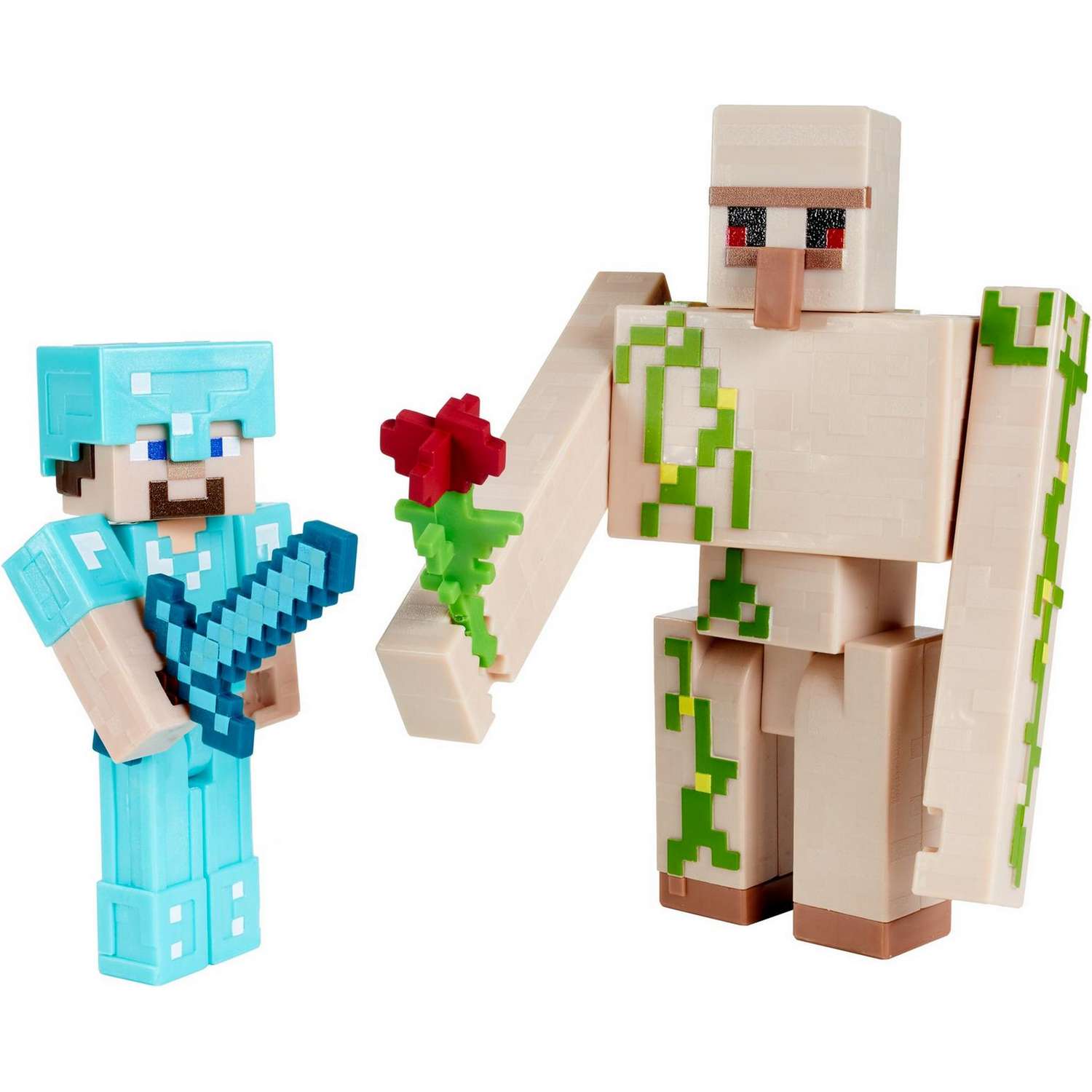 Набор фигурок Minecraft Стив и Железный Голем GTP30 - фото 12