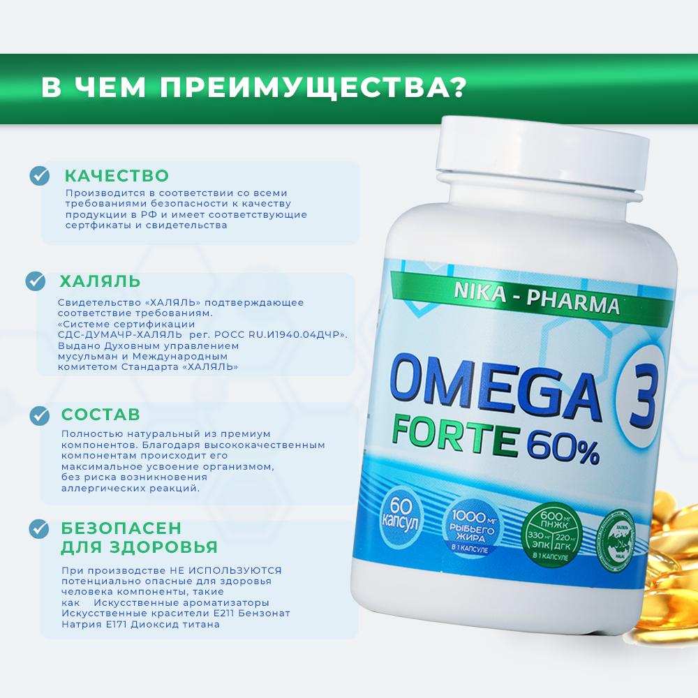 Омега 3 NIKA-PHARMA 1000 мг ЭПК +ДГК в капсуле - фото 6