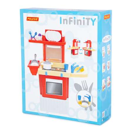 Игровой набор Полесье детская кухня с игрушечной посудой INFINITY basic