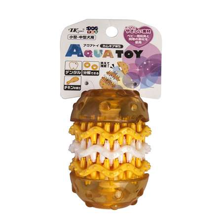 Игрушка для собак EarthPet для чистки зубов жевательная трехступенчатая со вкусом копченой курицы Оранжевая