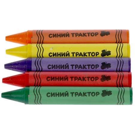 Восковые карандаши Умка Синий Трактор 12 цветов 308528