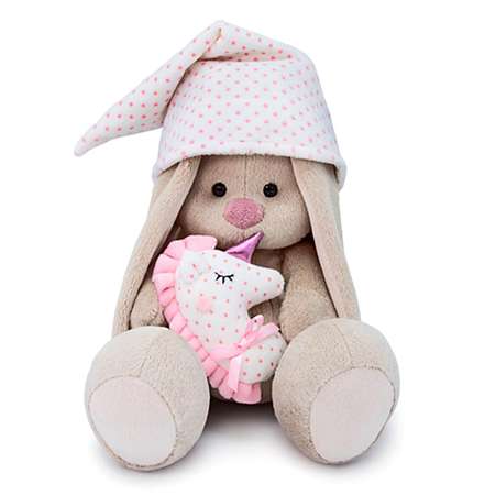 Мягкая игрушка Sima-Land «Зайка Ми с розовой подушкой - единорогом» 18 см