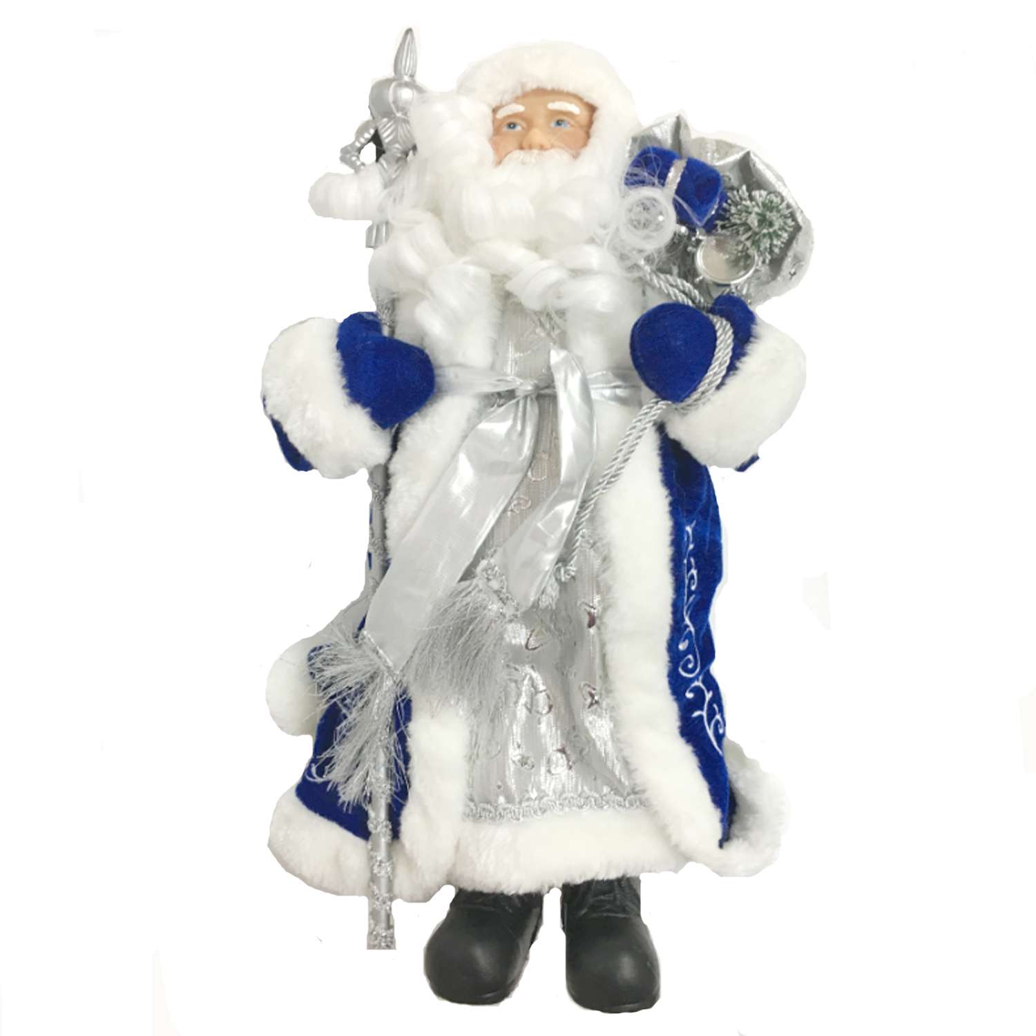 Дед Мороз Magic Time в синем костюме 41см - фото 1