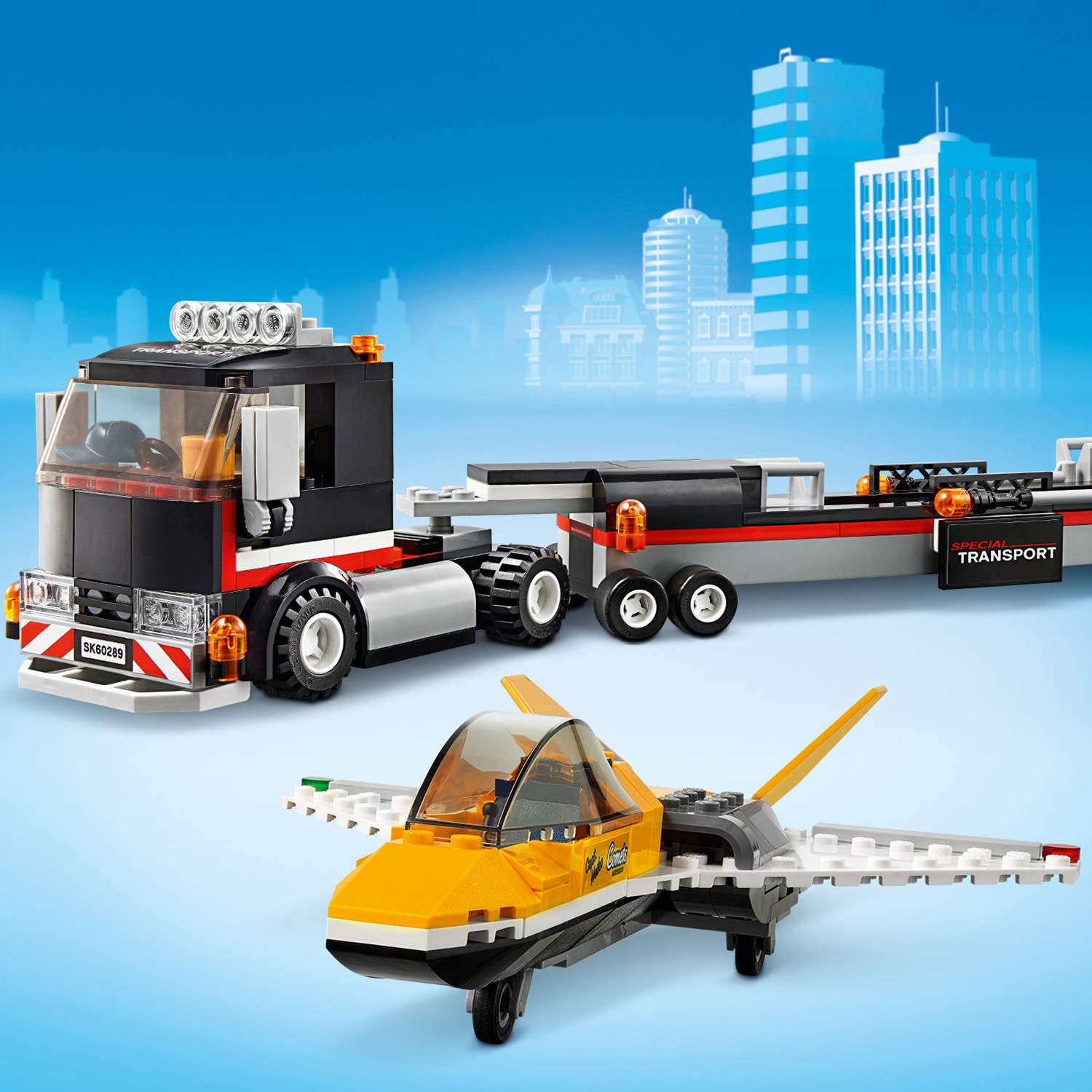 Конструктор LEGO City Great Vehicles Транспортировка самолёта на авиашоу 60289 - фото 9