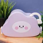 Ланчбокс для обеда iLikeGift Little cloud purple с приборами