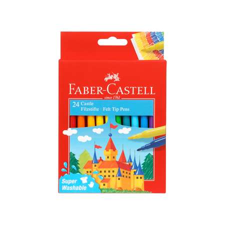 Фломастеры Faber-Castell Замок смываемые 24цвета 554202