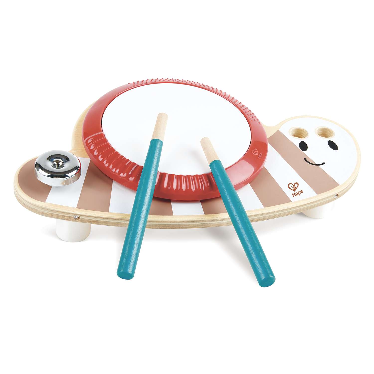 Музыкальная игрушка Hape барабан для малышей Улитка серия Пастель - фото 2