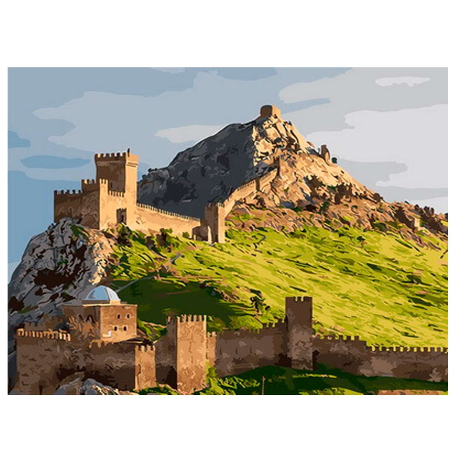 Картина по номерам Цветной Генуэзская крепость 40x50 см Цветной - фото 1