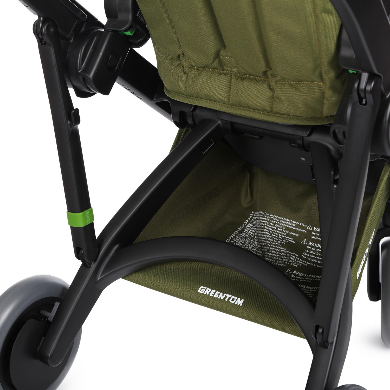 Коляска прогулочная Greentom Reversible Black-Olive A+B+D - фото 16