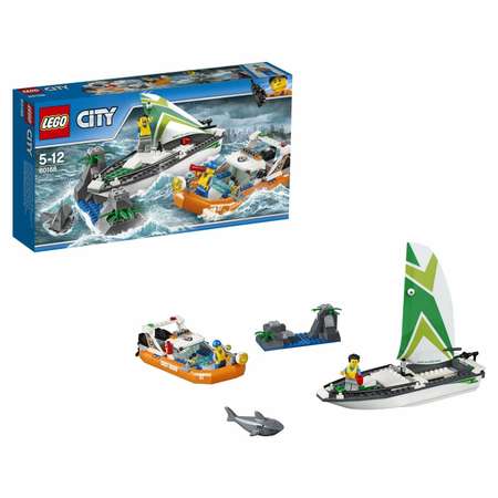 Конструктор LEGO City Coast Guard Операция по спасению парусной лодки (60168)