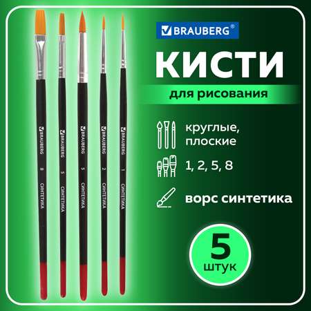 Кисти Brauberg 5шт блистер