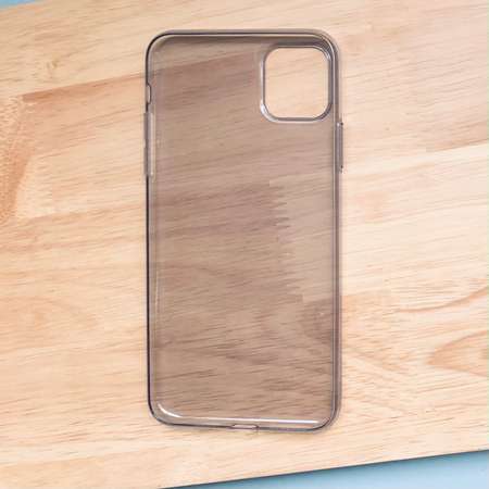 Чехол силиконовый Borofone Anti-Fall прозрачный темный / тонированный плотный на iPhone 11