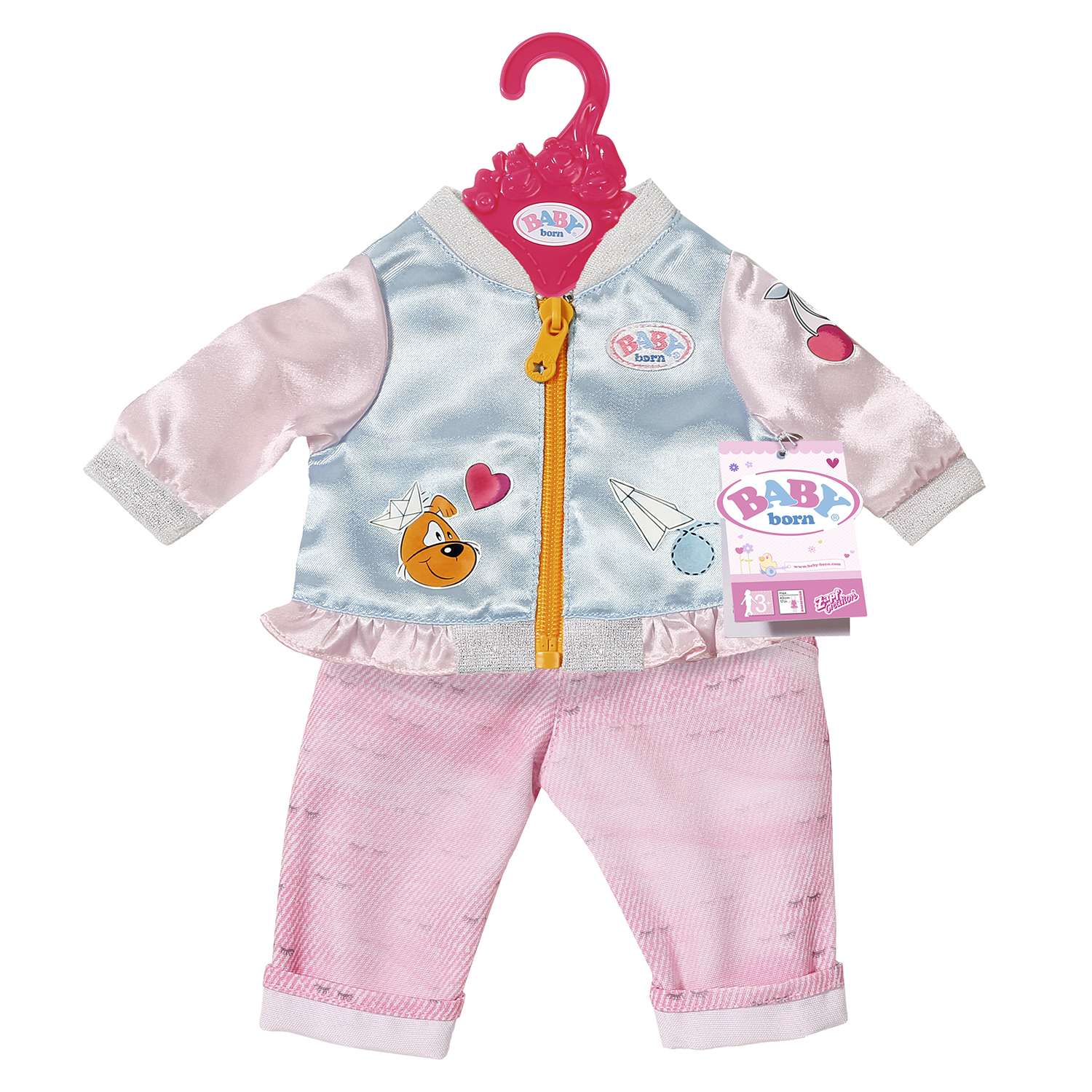 Одежда для кукол Zapf Creation Baby born Штанишки и кофточка для прогулки Розовые 824-542P 824-542P - фото 1