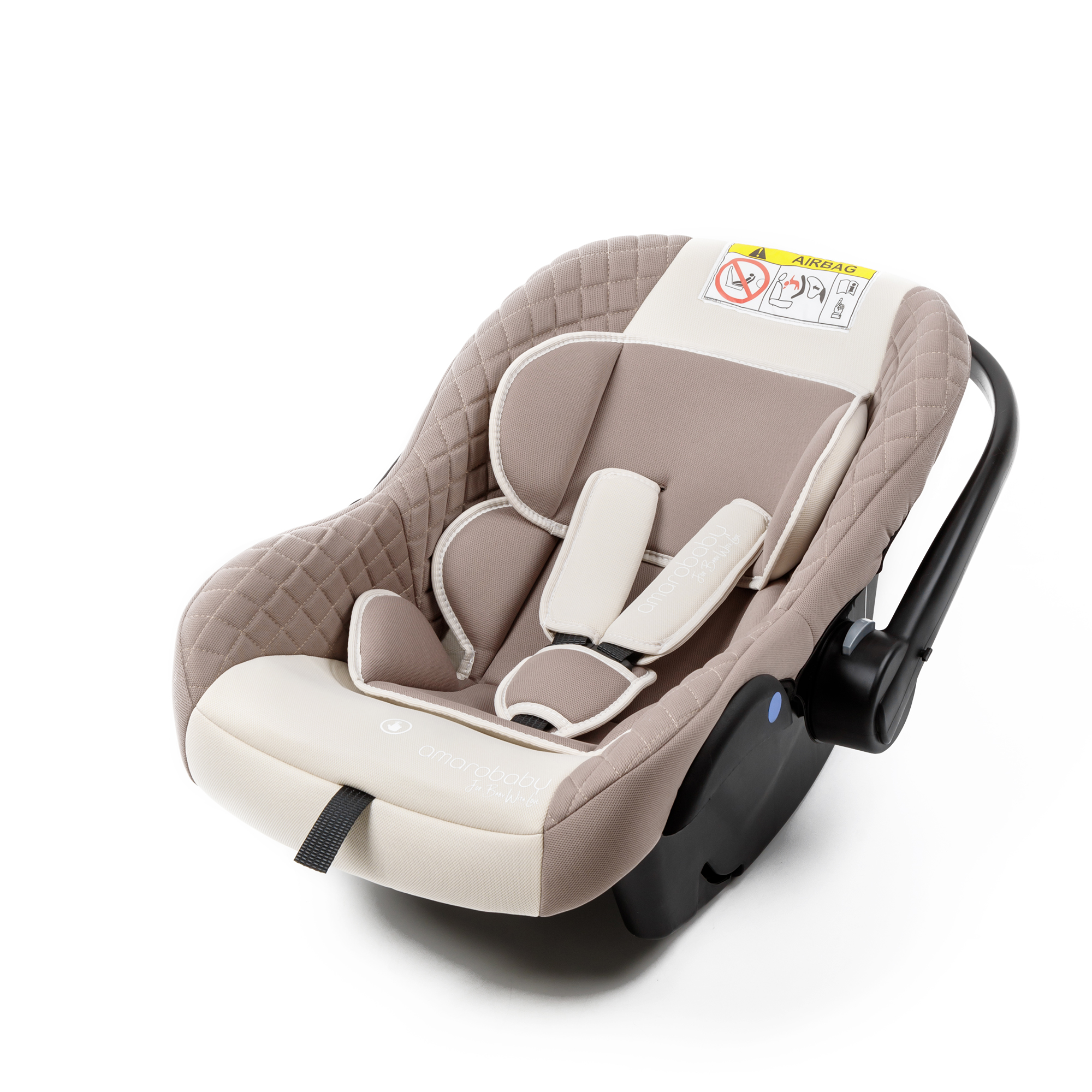 Автокресло Amarobaby Baby comfort группа 0+ Бежевый - фото 13