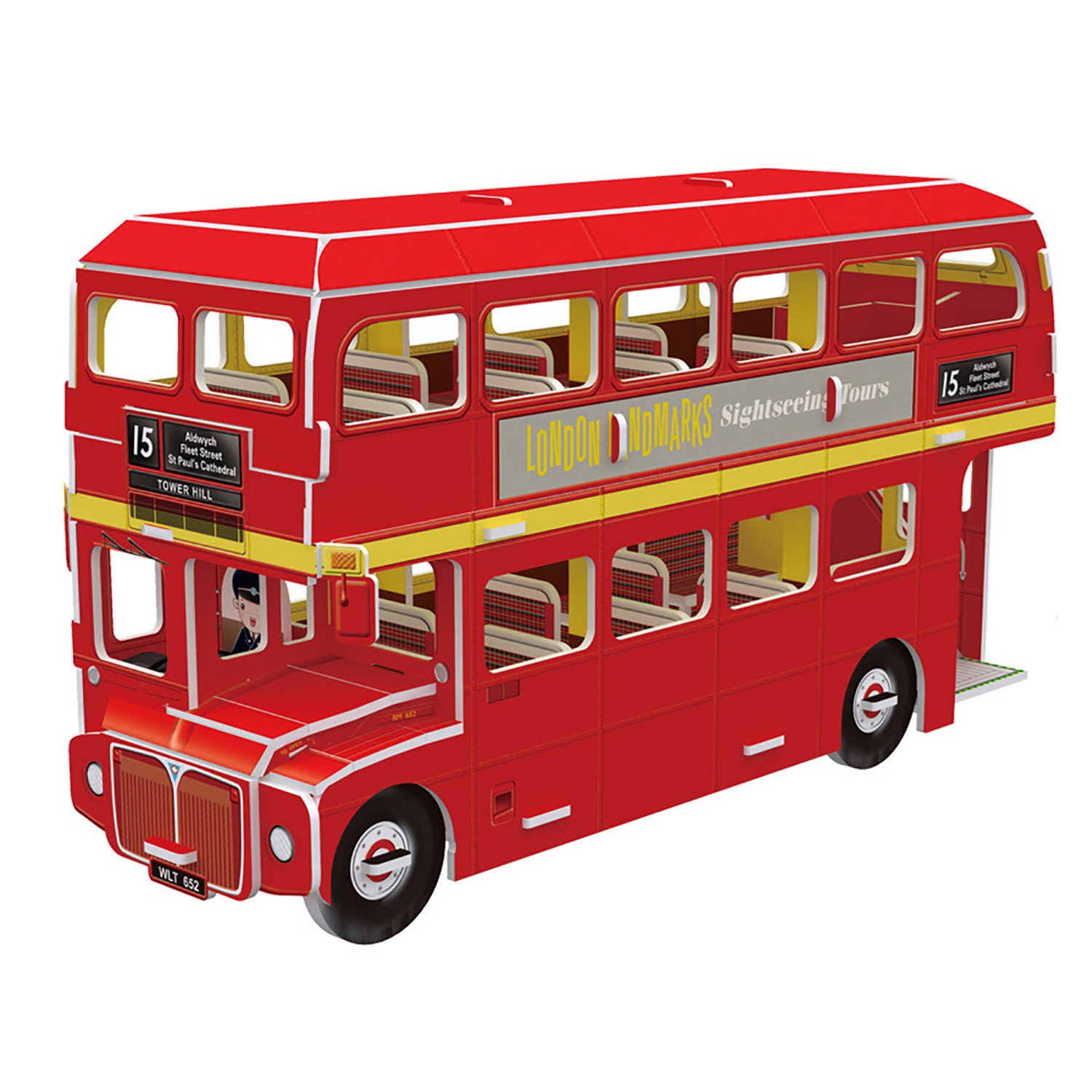 Пазл CubicFun Лондонский двухэтажный автобус 3D 57деталей S3018h - фото 3
