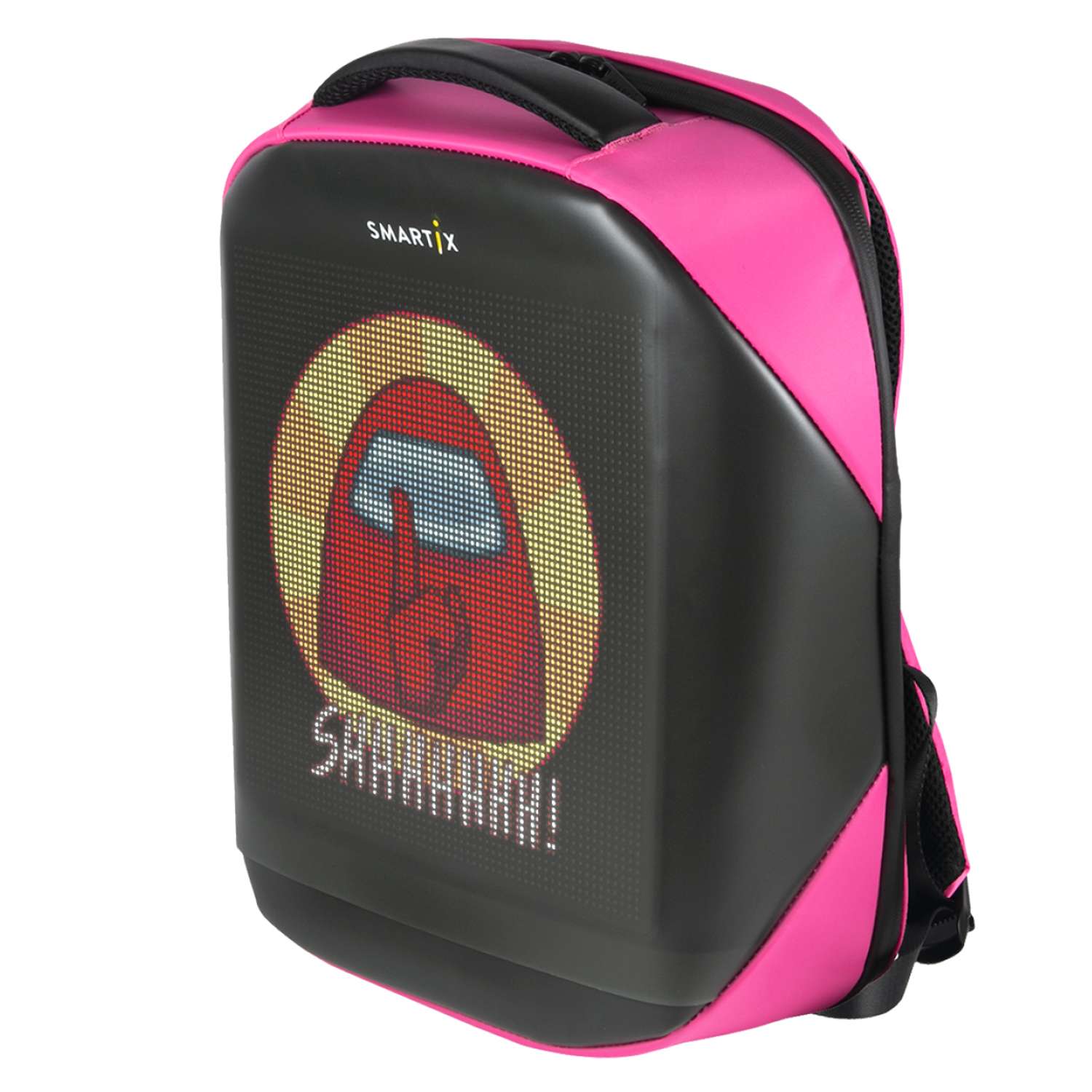 Рюкзак с экраном SMARTIX LED 4 PLUS Розовый - фото 1