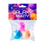 Бомбочки для ванны Laboratory KATRIN Набор Galaxy Party с глиттером 3шт