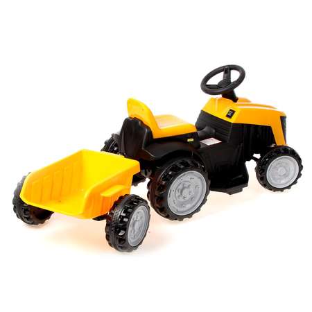 Электромобиль Sima-Land Трактор с прицепом цвет желтый