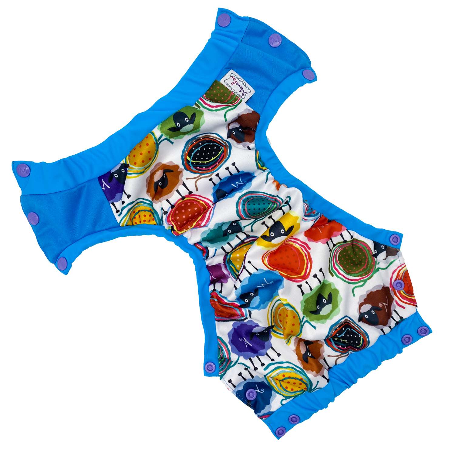 Трусики для плавания Mamalino многоразовые голубые с барашками размер L 10-18 кг - фото 2