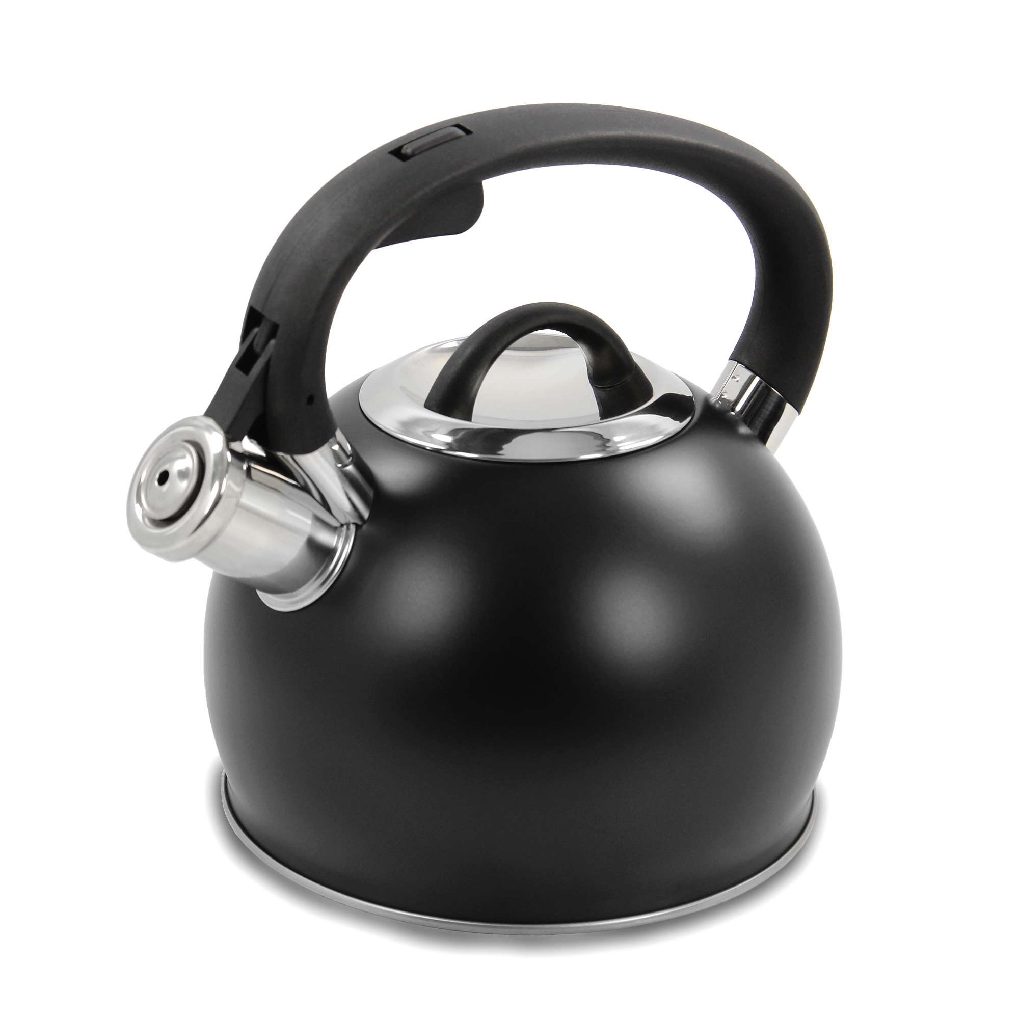 Чайник для плиты MARTA MT-3089 со свистком черный матовый - фото 6