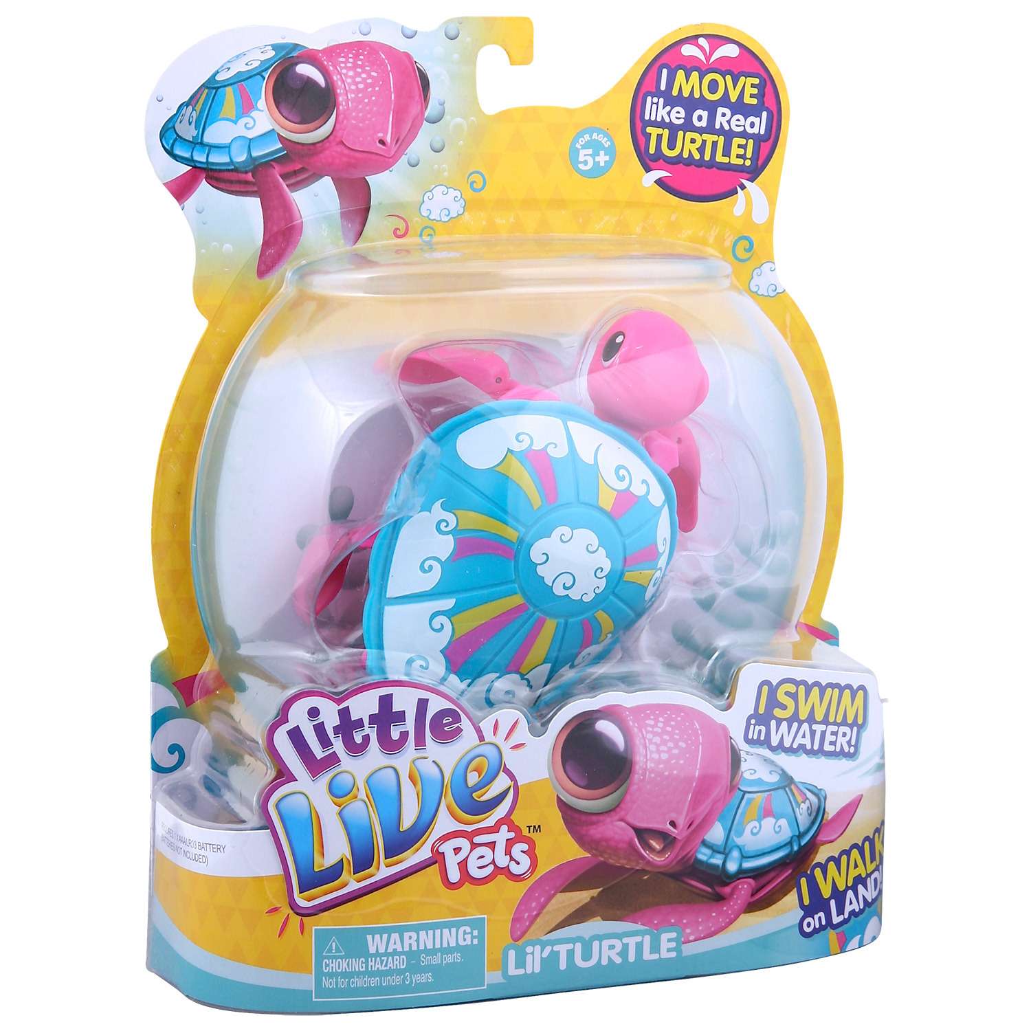 Черепашка Little Live Pets розовая с голубым панцирем - фото 2