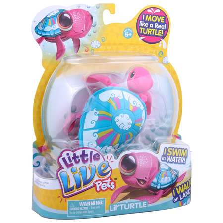 Черепашка Little Live Pets розовая с голубым панцирем