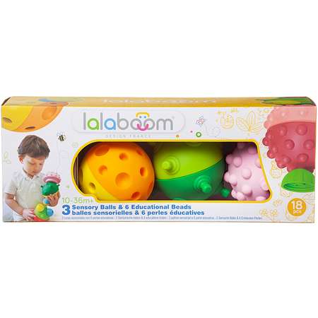 Развивающая игрушка LALABOOM для малыша 18 деталей