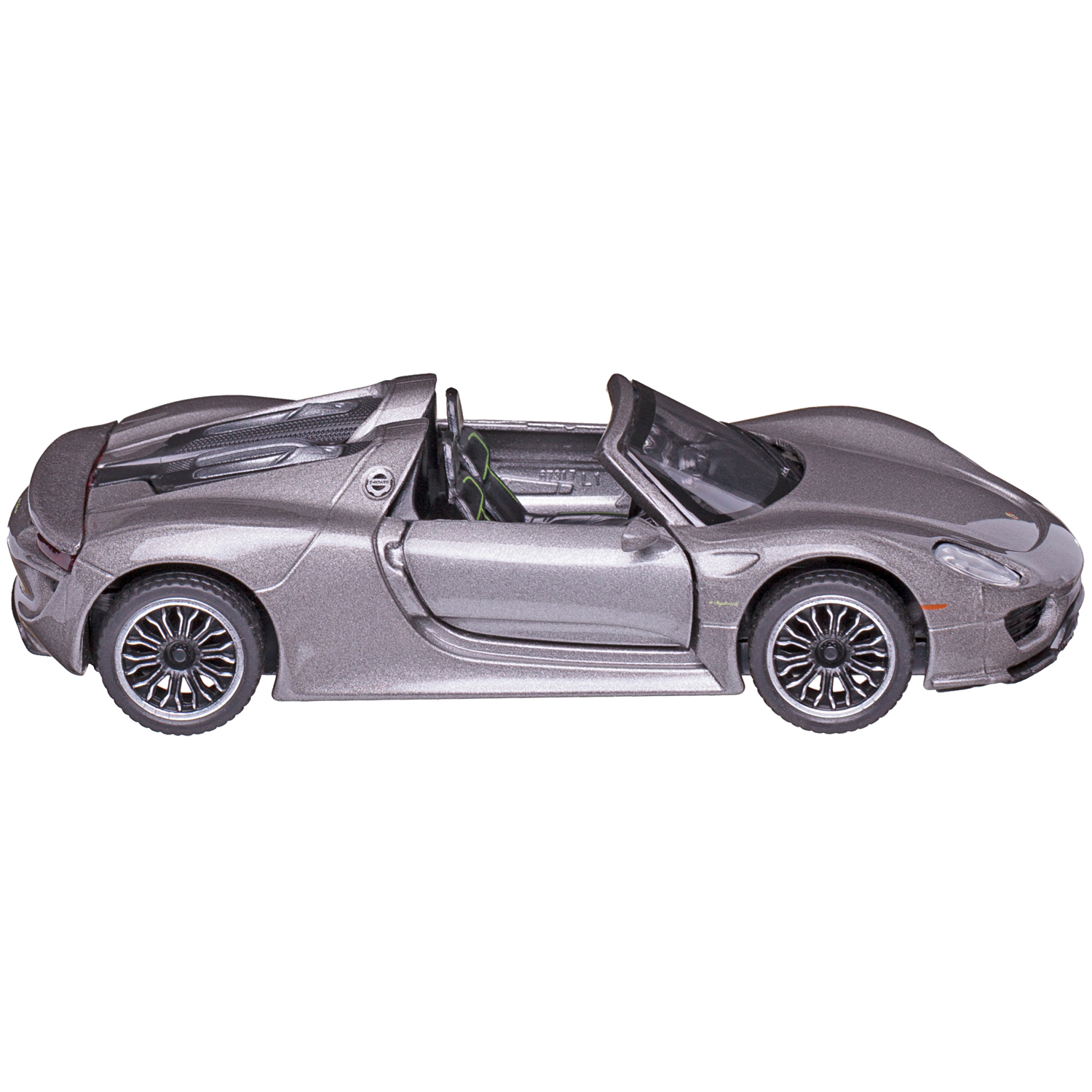 Автомобиль Abtoys Porsche MSZ 1:43 инерционный серый WE-15952S - фото 4