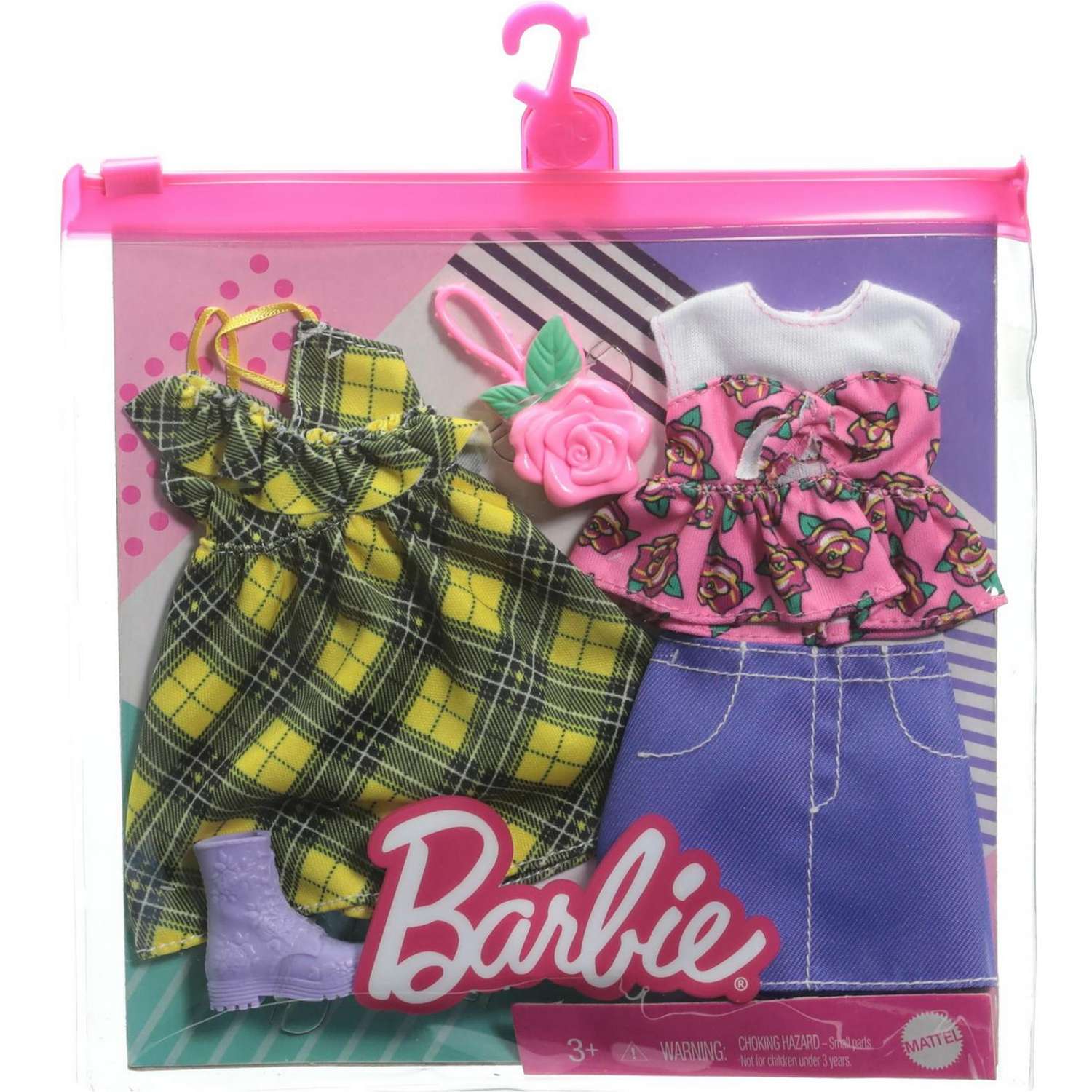 Одежда для куклы Barbie 2 комплекта+аксессуары 1 GRC83 GWC32 - фото 2