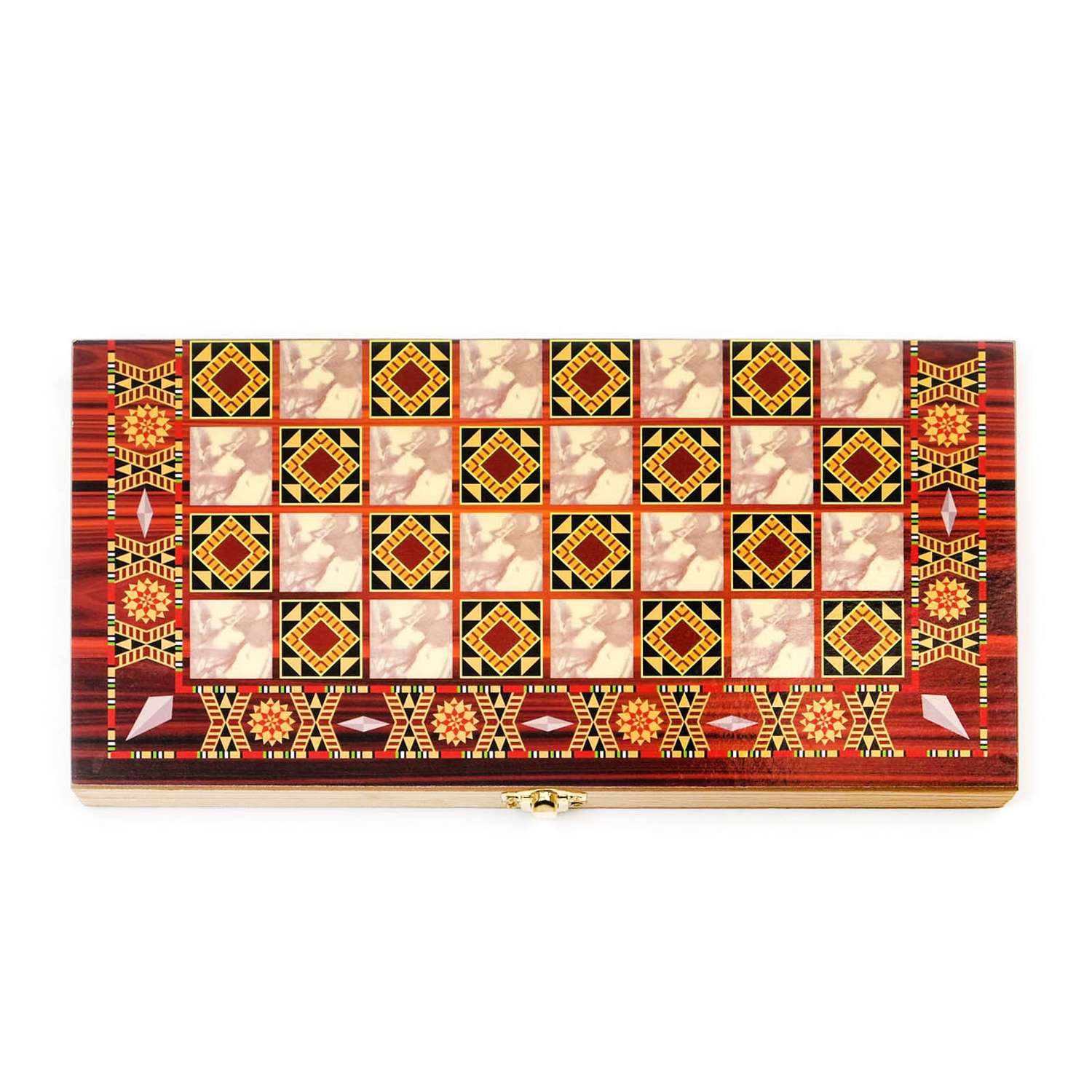 Настольная игра Sima-Land 3 в 1 «Узоры» нарды шашки шахматы 29х29 см - фото 7