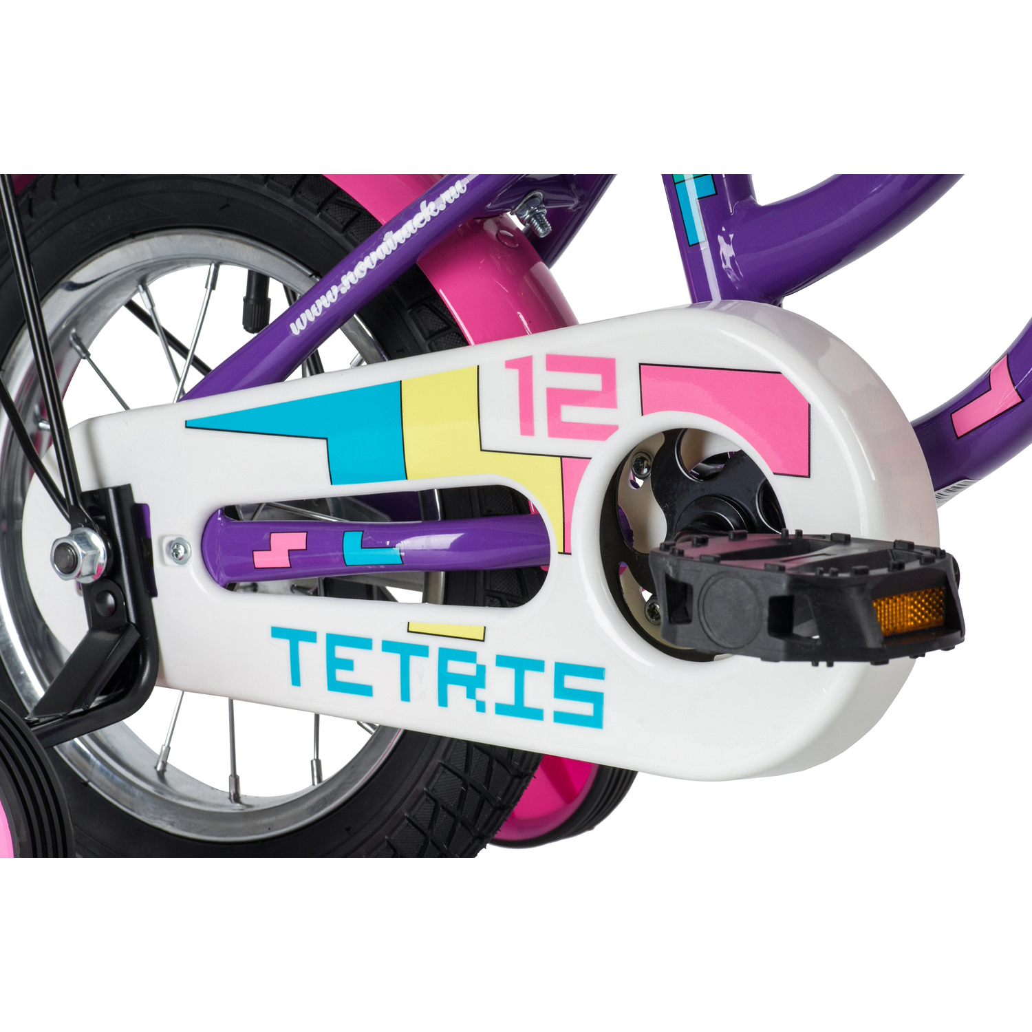 Велосипед NOVATRACK Tetris 12 фиолетовый - фото 6